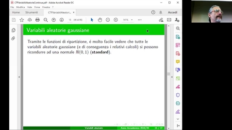 Thumbnail for Lezione 18/12: variabili aleatorie gaussiane. Speranza di variabili aleatorie continue