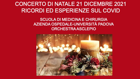 Thumbnail for entry Cerimonia degli auguri di Natale della Scuola di Medicina e Chirurgia - 21 dicembre 2021