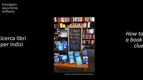 Thumbnail for Geoscienze_Cerca in GalileoDiscovery:  ricerca libri per indizi (ITA/ENG)