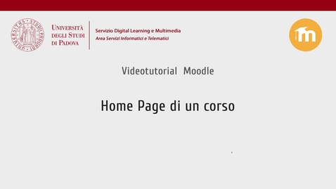 01_Home Page di un corso
