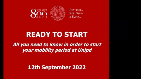 Thumbnail for entry Webinar &quot;Ready to start&quot; - 12th September