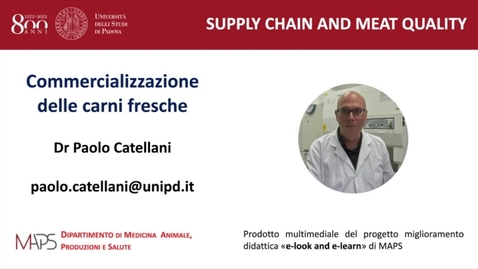 Thumbnail for Commercializzazione della carne - Prof. Paolo Catellani