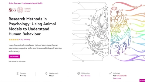 Thumbnail for entry Progetto_MOOC Using Animal Models to Understand Human Behaviour__convegnoT4L22