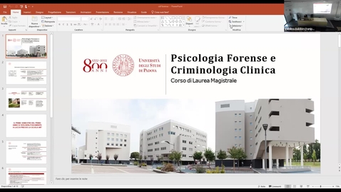 Thumbnail for entry Open Day CdS Magistrale in Psicologia Forense e Criminologia Clinica a.a 23/24 - Prof. Sartori