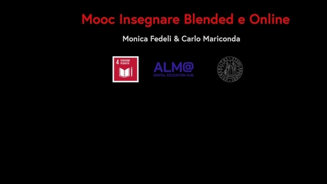 Thumbnail for Presentazione del Mooc Insegnare Blended e Online @ Unipd di M. Fedeli e C.  Mariconda
