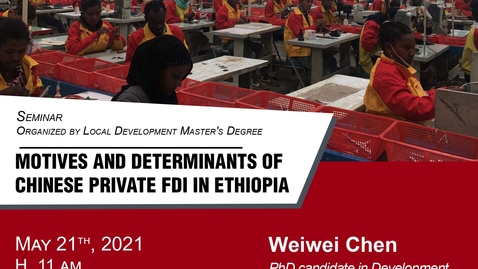 Thumbnail for entry The Seminars of the Master Course in LOCAL DEVELOPMENT, AY 2020/21 – Weiwei Chen