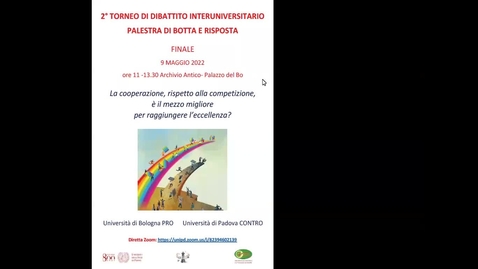 Thumbnail for Finale 2° Torneo interuniversitario di Palestra di Botta e Risposta - Archivio Antico, Palazzo Bo, Università di Padova -  9 maggio 2022