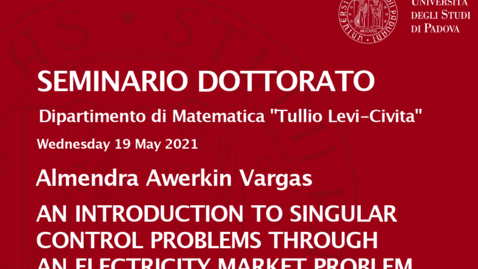 Thumbnail for entry Seminario Dottorato 2020/21 - Almendra Awerkin Vargas (19.05.2021)