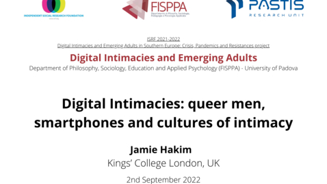 Thumbnail for entry Jamie Hakim @ Digital Intimacies and Emerging Adults Workshop