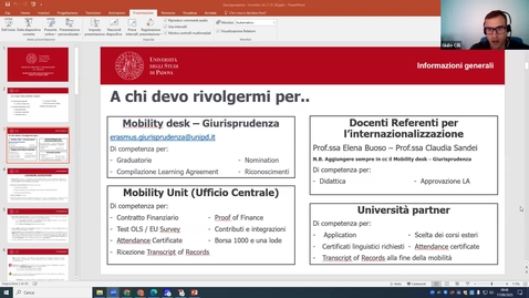 Thumbnail for Incontro presentazione Learning Agreement Lauree triennali- Scuola di Giurisprudenza_public