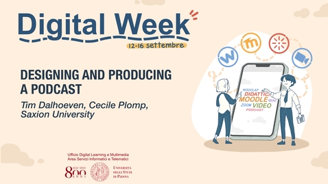 Thumbnail for Designing and producing a podcast (Tim Dalhoeven, Cecile Plomp, Saxion university).
