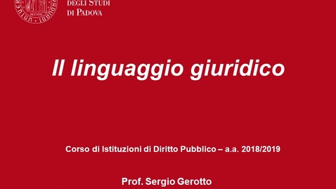 Thumbnail for entry Istituzioni di Diritto Pubblico 03.10.2018