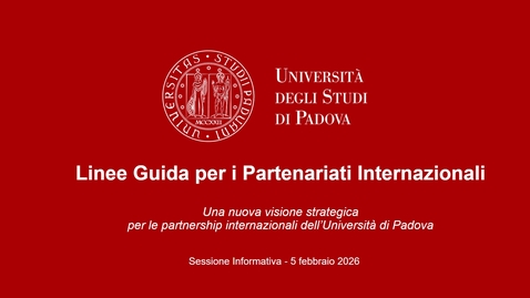 Thumbnail for Linee Guida per i Partenariati Internazionali | Sessione informativa 5 febbraio 2025