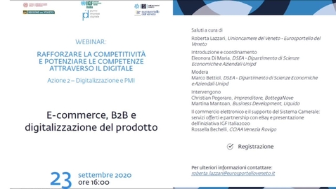 Thumbnail for entry E-commerce, B2B e digitalizzazione del prodotto.