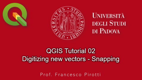 Thumbnail for entry QGIS Tutorial 02 - Digitizing new vectors - Snapping