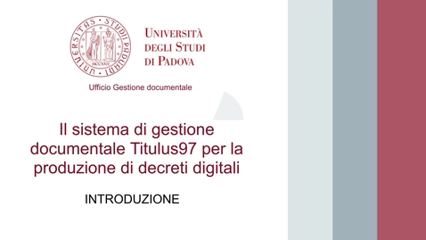 Thumbnail for Decreti digitali 1 - Introduzione