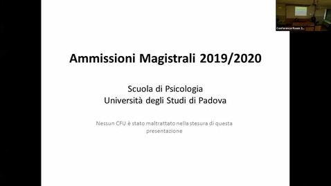 Thumbnail for Avviso ammissioni magistrali 2019-2020