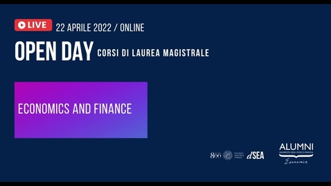 Thumbnail for entry Presentazione Corso di Laurea Magistrale Economics and Finance 