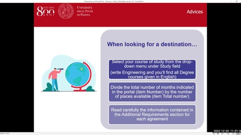 Thumbnail for International Mobility at the School of Engineering - Erasmus+Studies, SEMP, ARQUS_Part_2