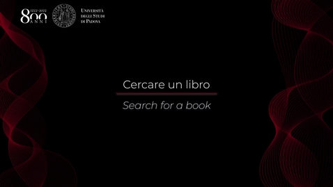 Thumbnail for entry Cercare un libro | Search for a book