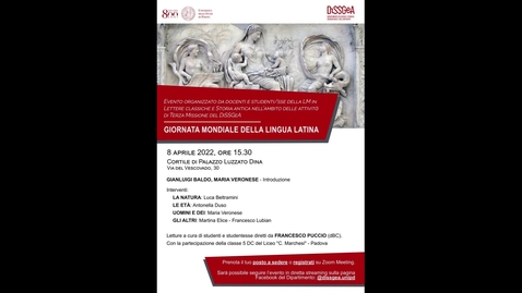 Thumbnail for Evento Terza Missione | Giornata mondiale della lingua latina 2022