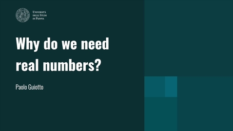 Thumbnail for Why do we need real numbers?