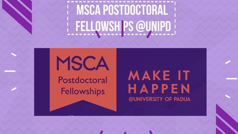 Thumbnail for Video promo MSCA PF 2024