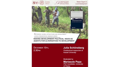 Thumbnail for The Seminars of the Master Course in LOCAL DEVELOPMENT, AY 2021/22 – Julia Schoneberg