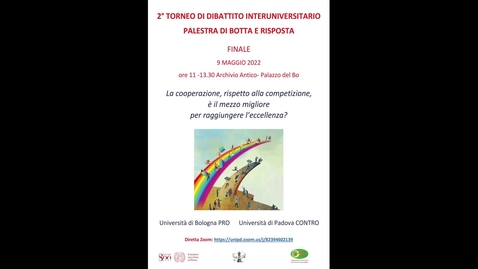 Thumbnail for 2° Torneo di dibattito Interuniversitario del 9 maggio 2022
