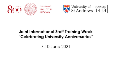 Thumbnail for entry Joint International Staff Training Week &quot;Celebrating University Anniversaries&quot; - DAY 4 AFTERNOON - FINAL