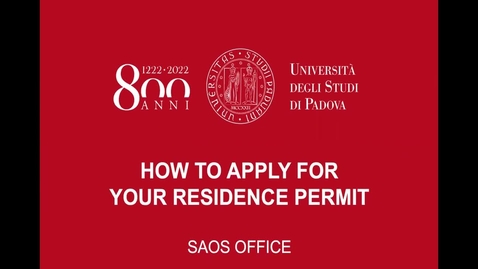 Thumbnail for entry How to apply for your residence permit