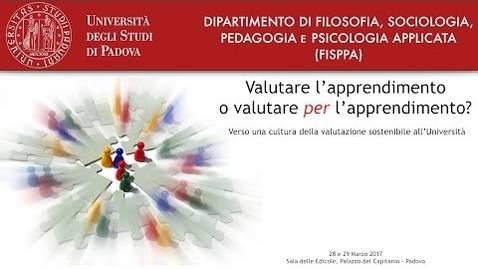 Thumbnail for Valutare l’apprendimento o valutare per l’apprendimento? - Saluti delle autorità