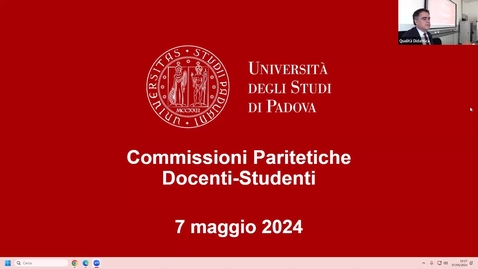 Thumbnail for Incontro 7 maggio 2024 CPQD con presidenti CPDS e Scuole di Ateneo