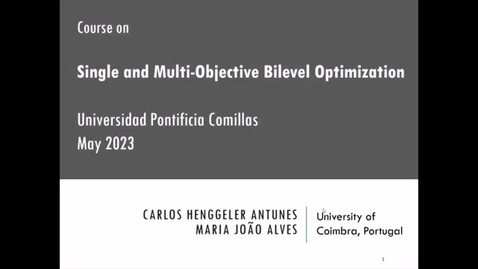 Miniatura para la entrada Seminar Bilevel Optimization I- Main Concepts and Algorithms by Carlos Henggeler (8-05-2023)