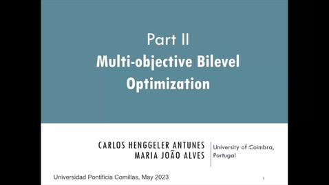 Miniatura para la entrada Seminar Bilevel Optimization II- Main Concepts and Algorithms by Carlos Henggeler (9-05-2023)