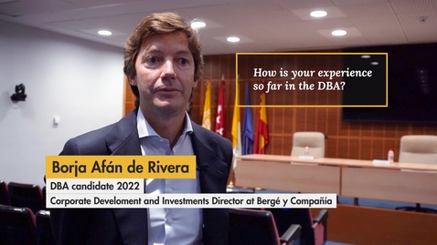 Miniatura para la entrada Testimony of Borja Afan de Rivera, DBA Candidate 2021 
