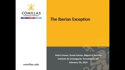 Miniatura para la entrada SADSE seminar: An assessment of the Iberian Exception to control electricity prices