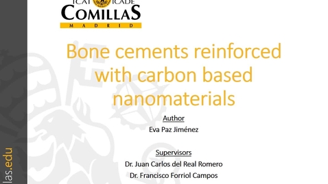 Miniatura para la entrada Presentación de tesis doctoral al IIT Eva Paz 06/04/2017: Bone Cement Reinforced with Carbon based Nanomaterials