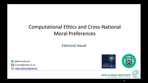 Miniatura para la entrada Seminar Computational Ethics and Cross-National Moral Preferences by Edmond Awad (26-06-2023)