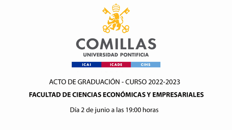 Miniatura para la entrada Acto de Graduación - Facultad de Ciencias Económicas y Empresariales - Curso 2022-2023