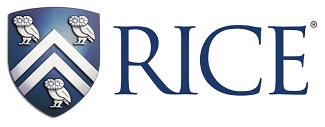 Rice Logo - Shield with the word Rice next to it.