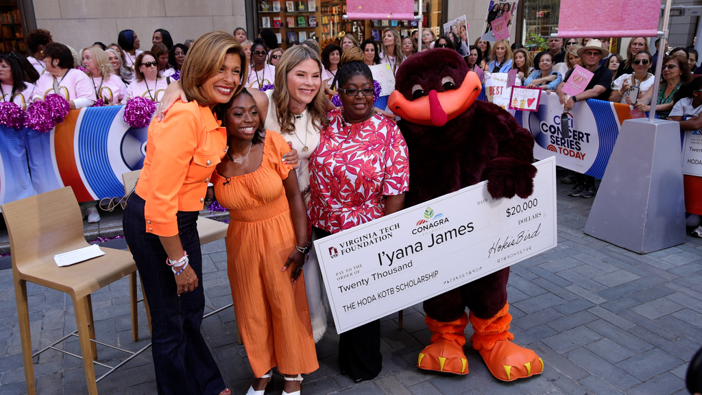 Virginia Tech student receives scholarship at Hoda Kotb birthday celebration