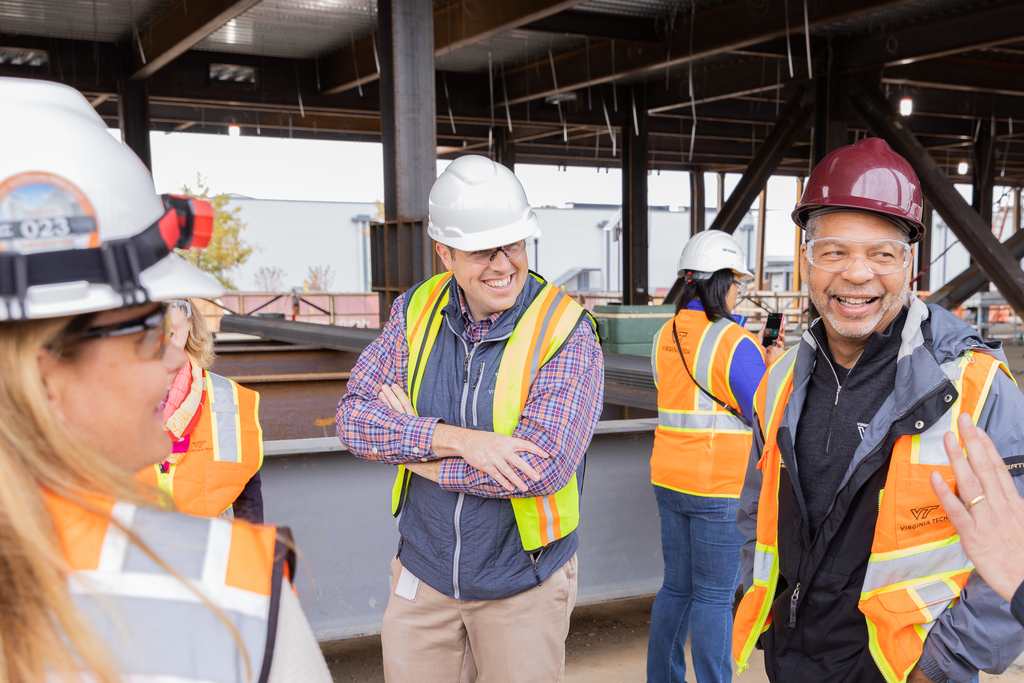 Staff tours construction site for up and coming Innovation Campus