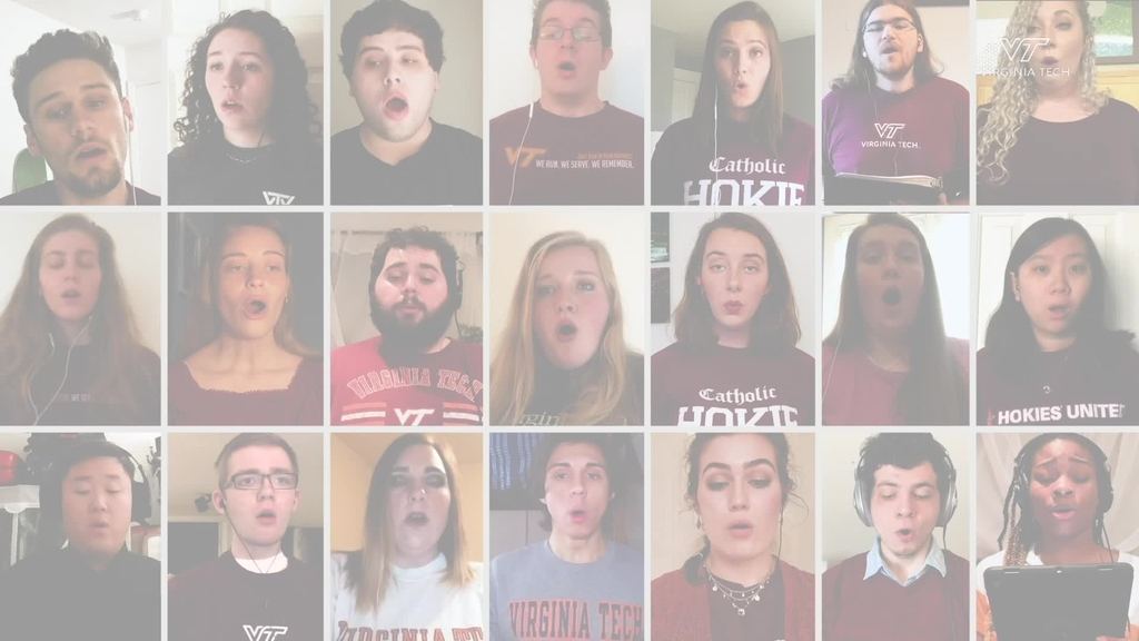 Virginia Tech Chamber Singers gather virtually to sing National Anthem