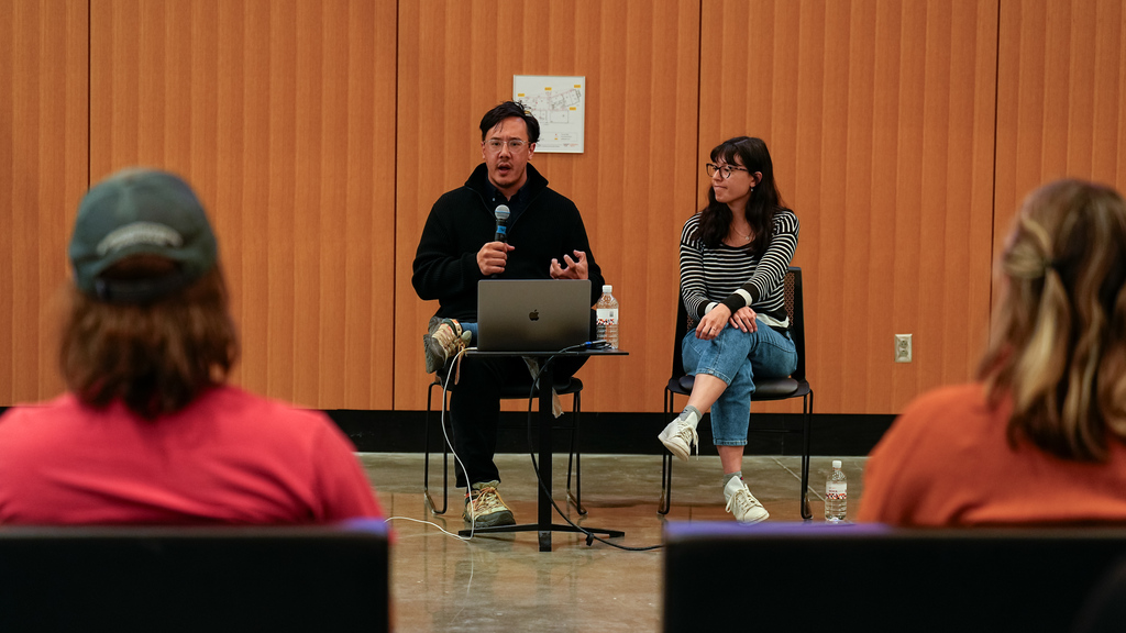 Music artist No-No Boy discusses the creative process with CID students