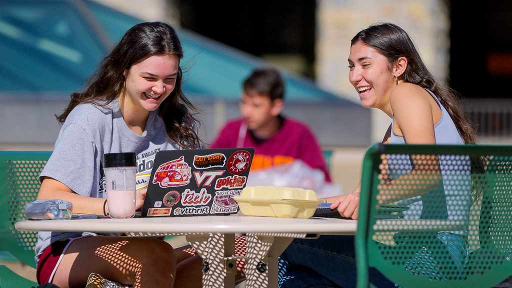 Embracing the warm weather in Blacksburg