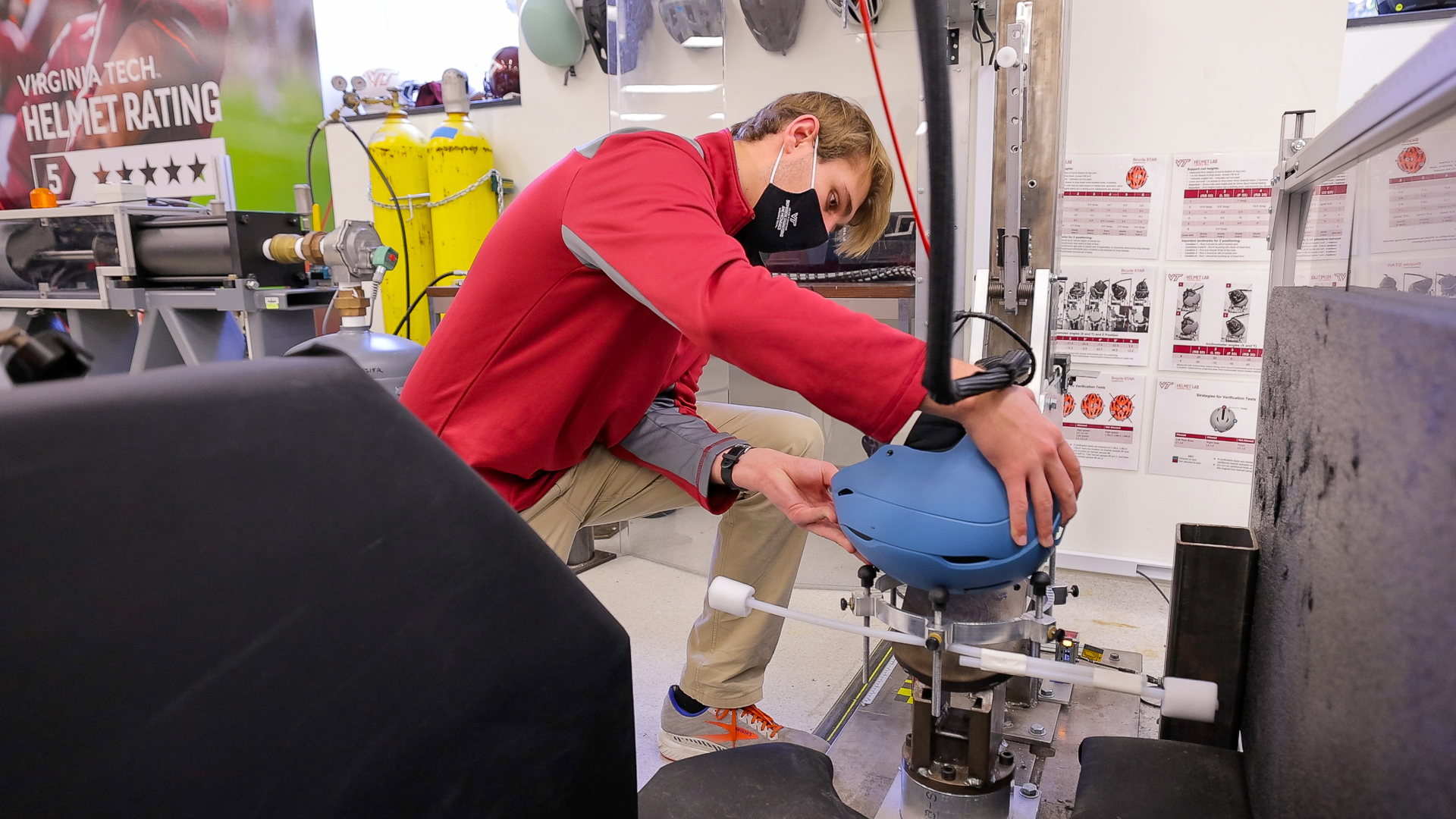 Helmet Lab puts snow sport helmets to the test Virginia Tech News