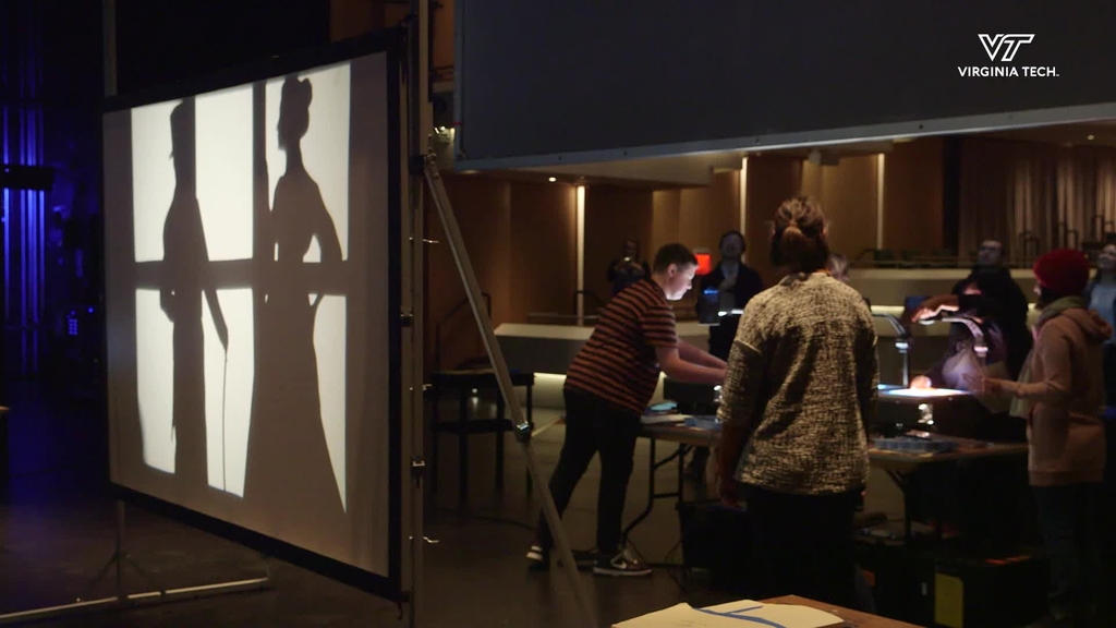 A shadow art workshop with Manual Cinema