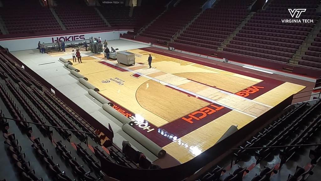 Fall Commencement Preparations in Cassell Coliseum