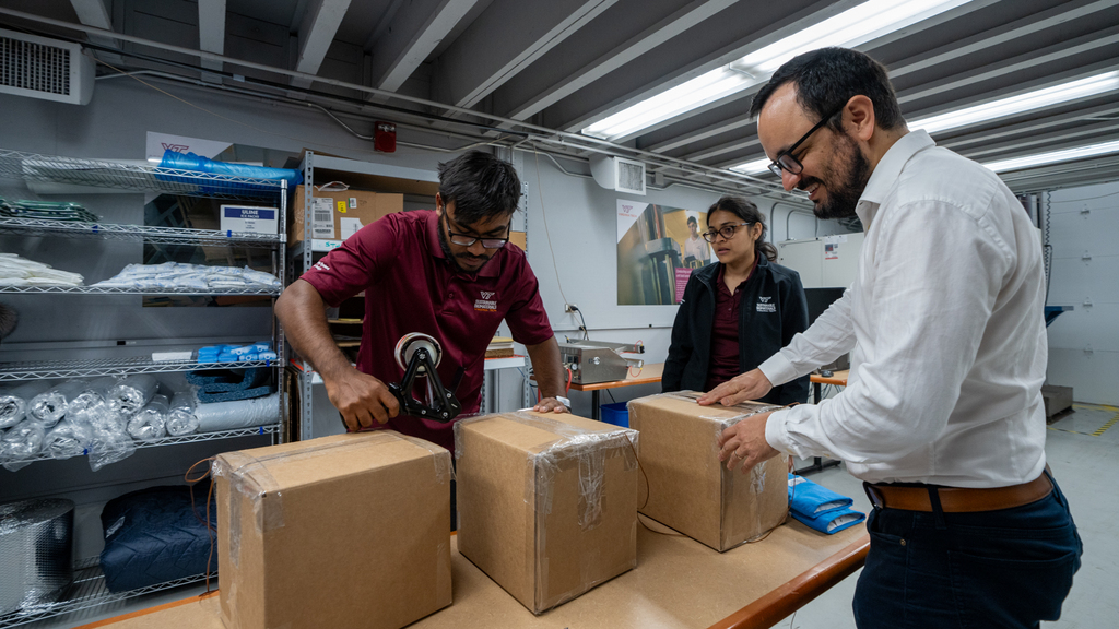 Packages undergo temperature and compression testing